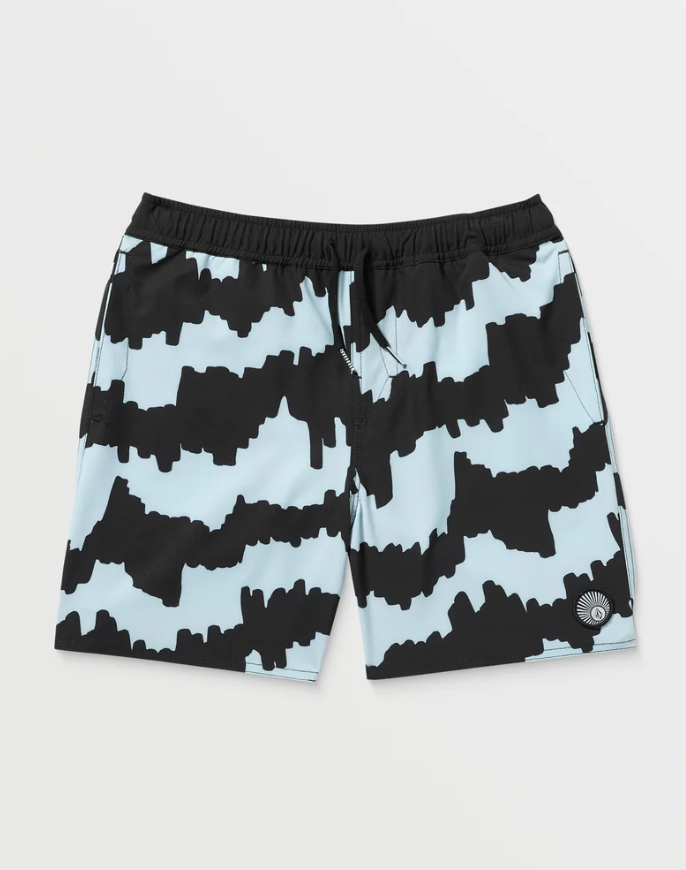 Lido Print Trunk Boardshorts Youth - Ice Blue