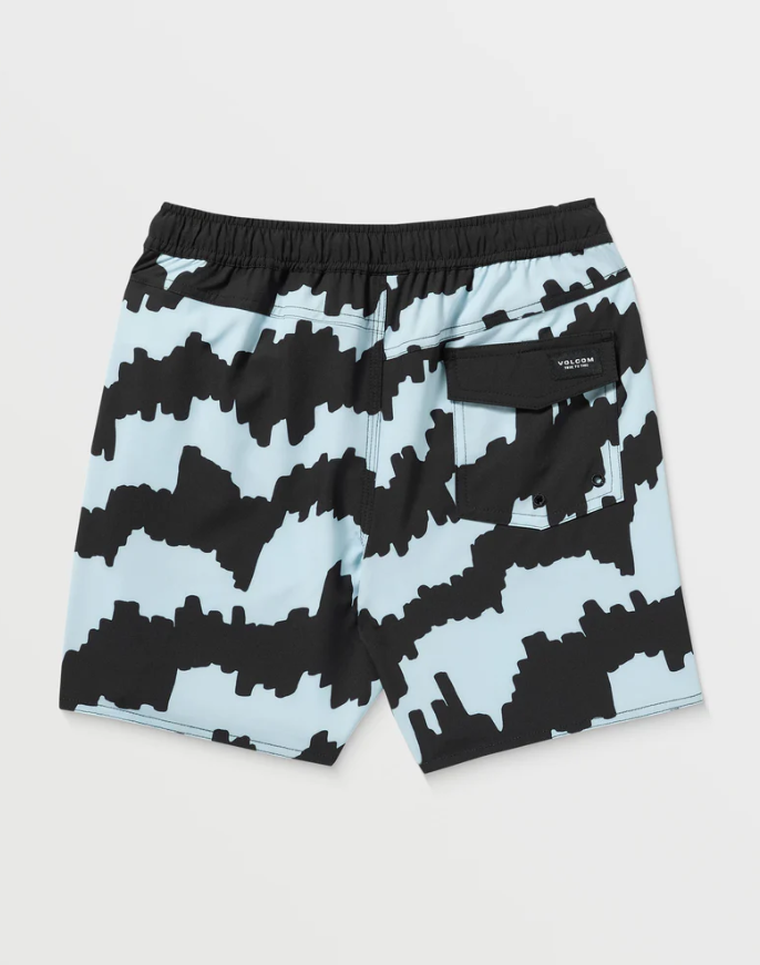 Lido Print Trunk Boardshorts Youth - Ice Blue