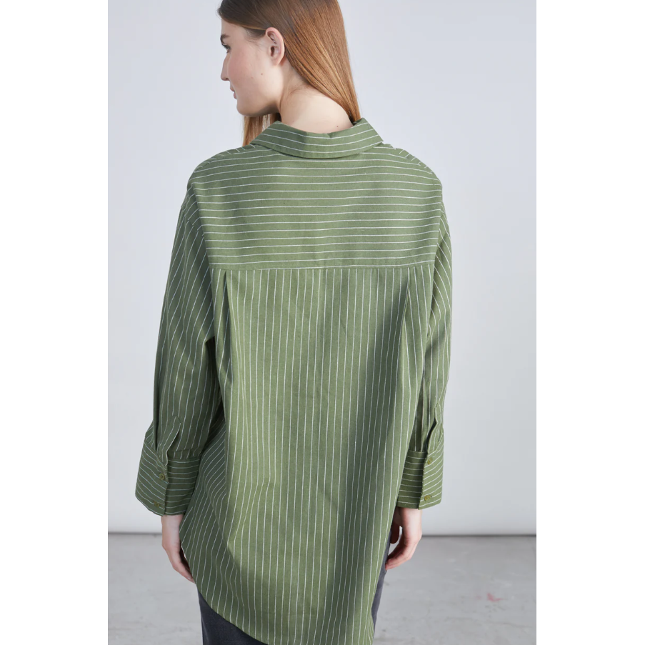 Gestreiftes Hemd - Green