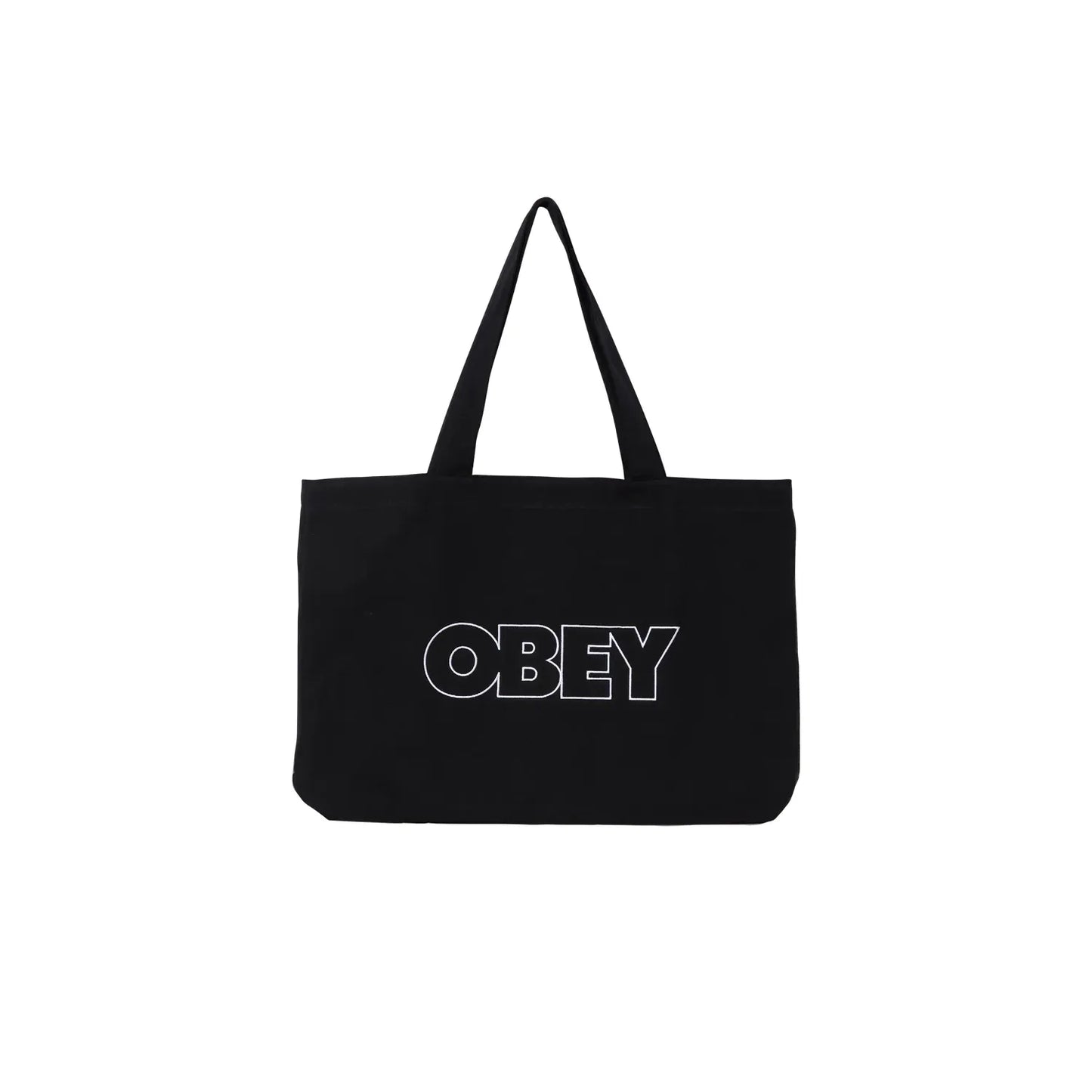 Outline Canvas Tote Bag - Black