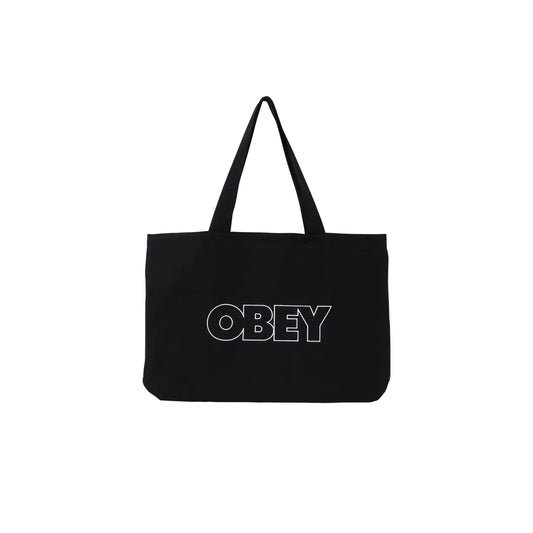 Outline Canvas Tote Bag - Black