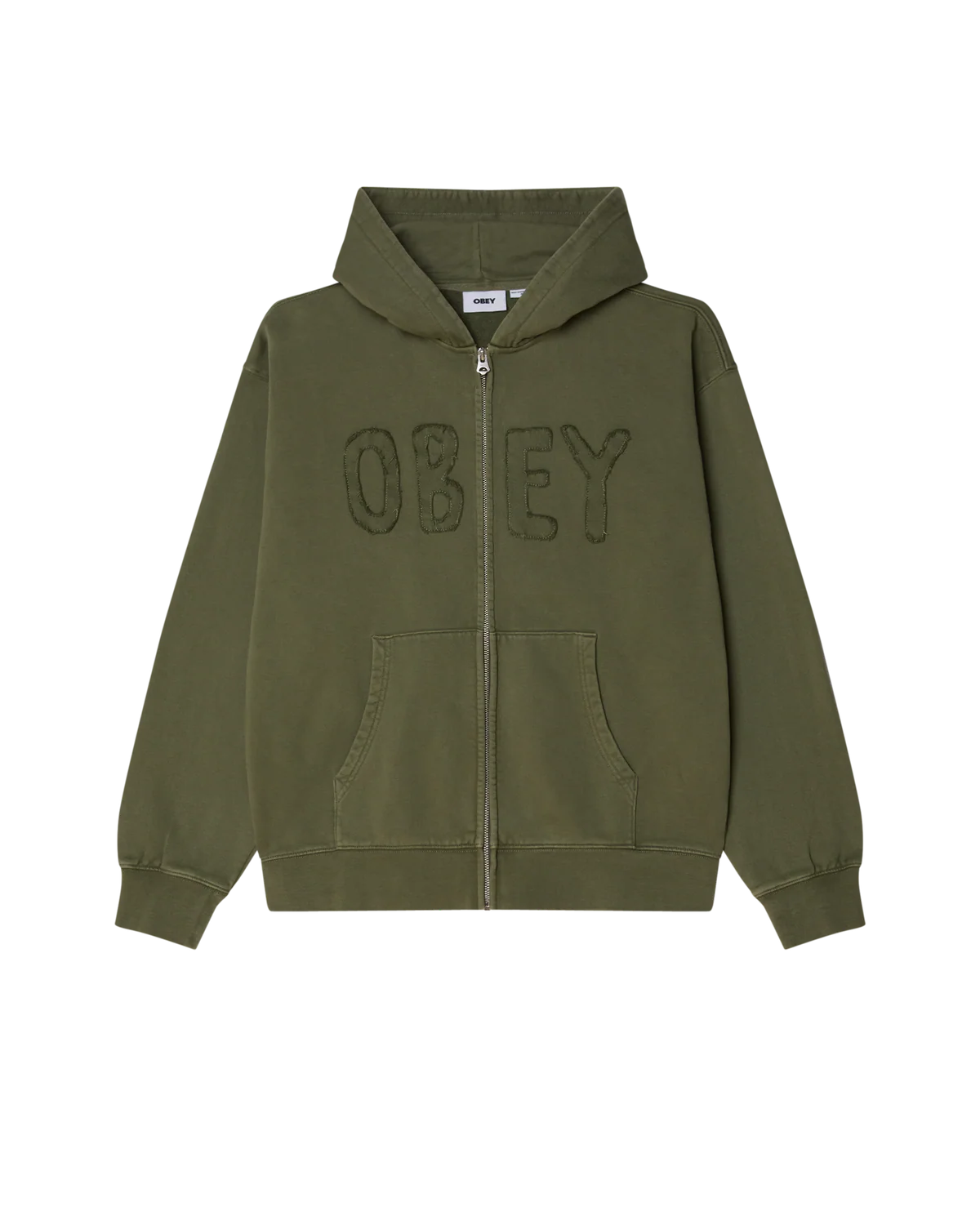 Hybrid Faded Zip Hood DEEP LICHEN GREEN