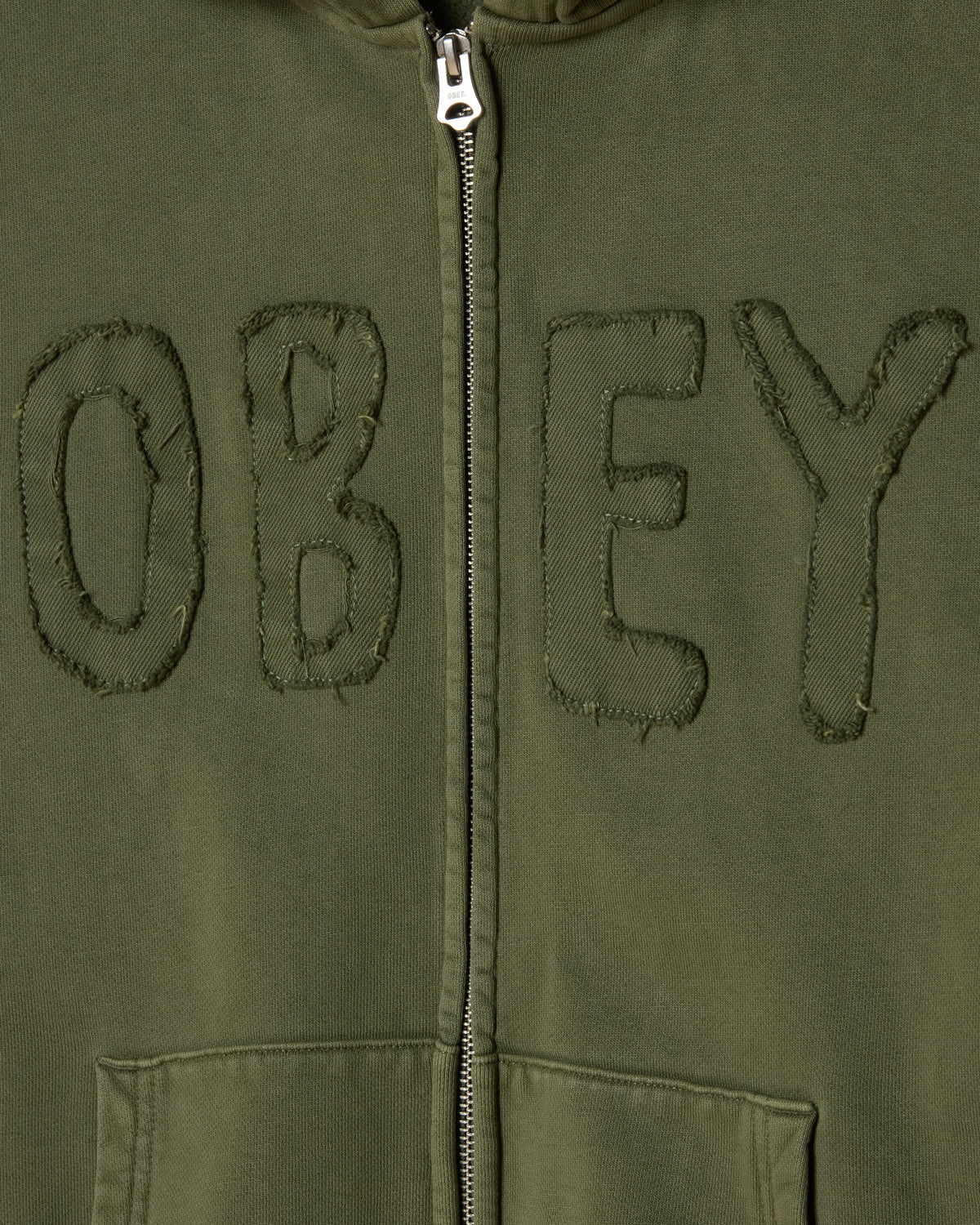 Hybrid Faded Zip Hood DEEP LICHEN GREEN