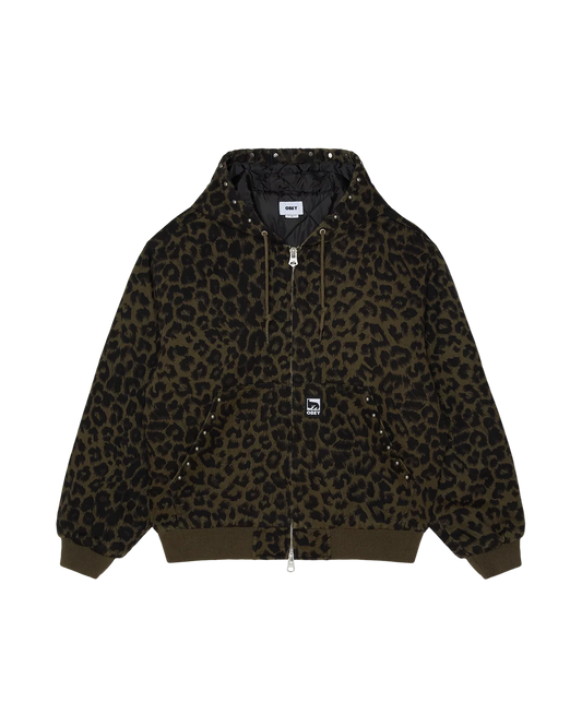 Obey studded zip up