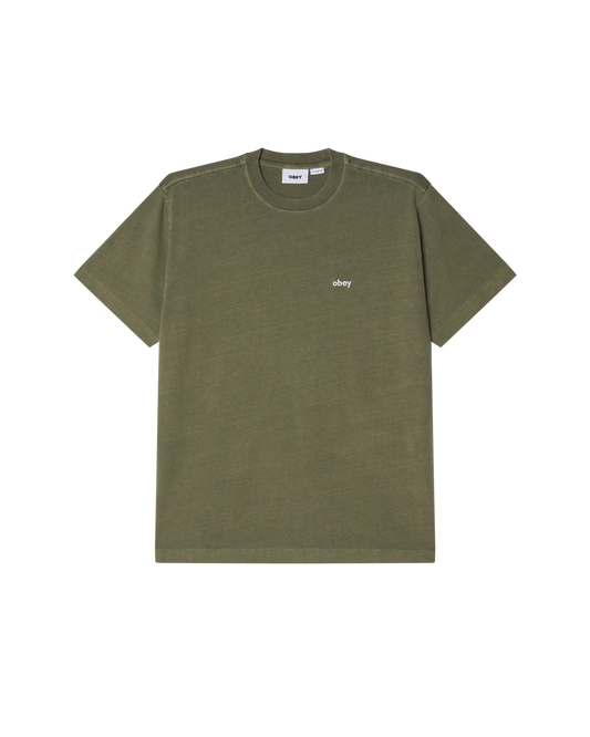 Lowercase Pigment Tee DEEP LICHEN GREEN