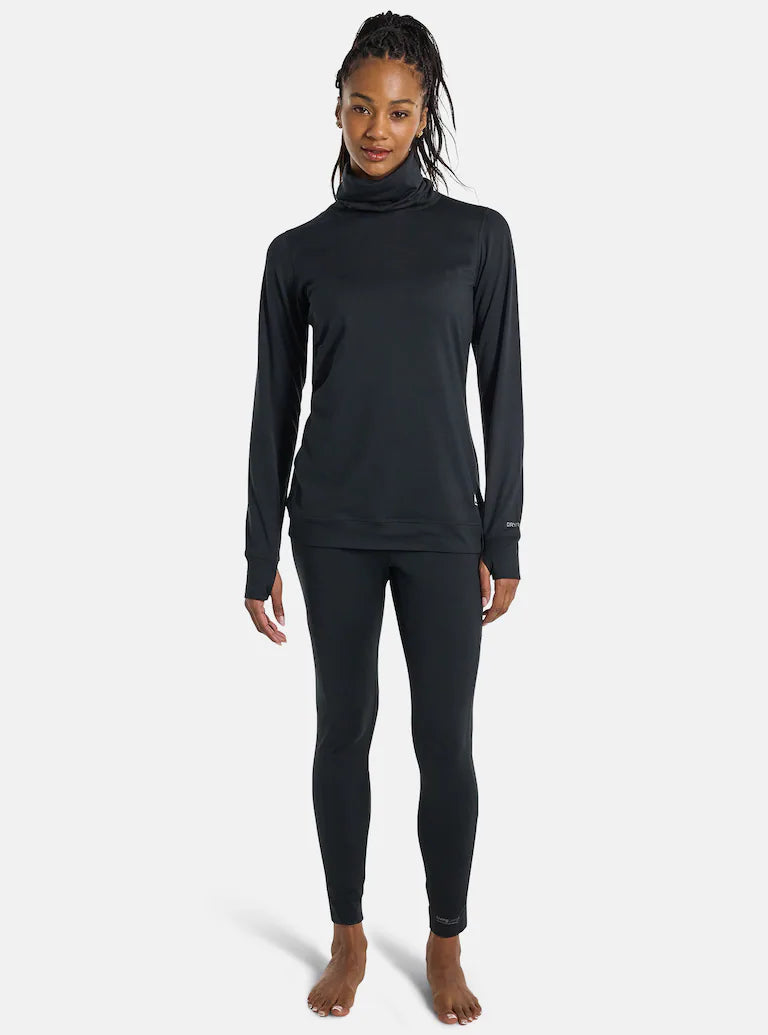 W Midweight Base Layer Long Neck * TRUE BLACK