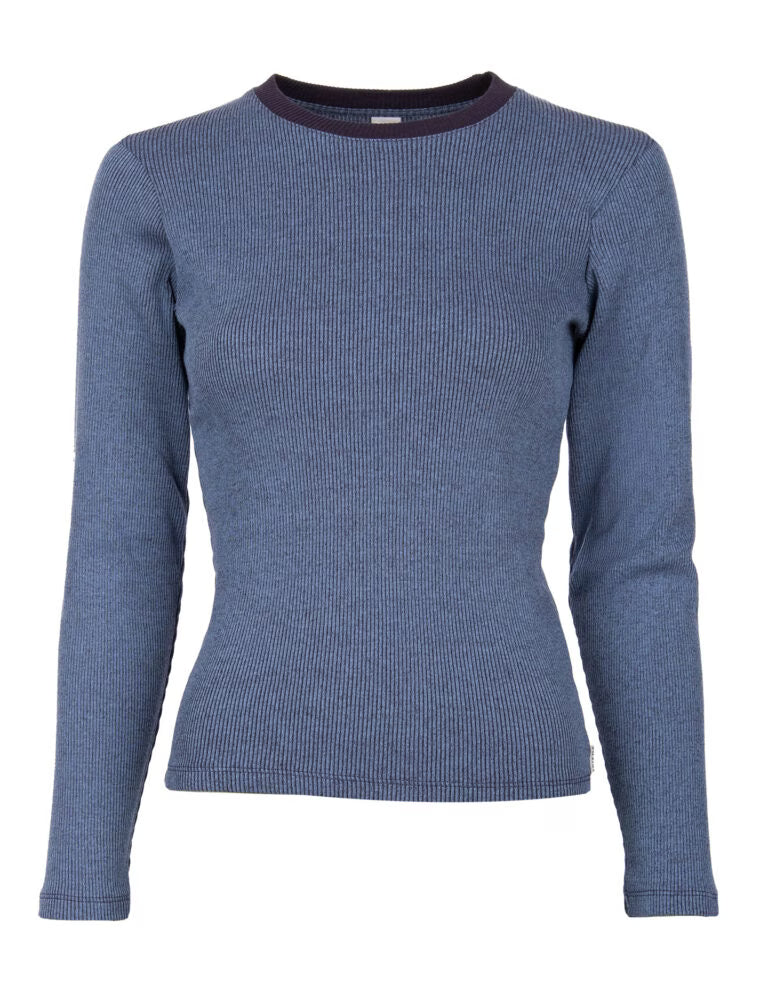 2 Tone Rib LS * NAVY
