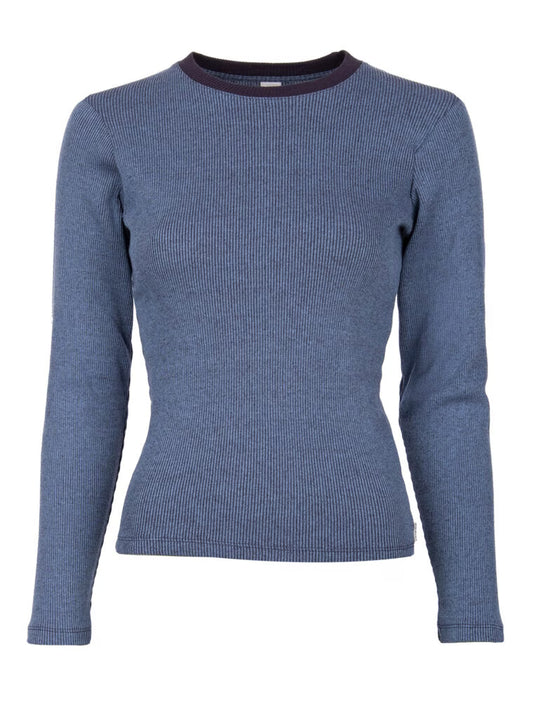 2 Tone Rib LS * NAVY