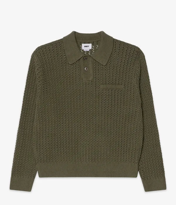 Duane Polo Sweater - Olive