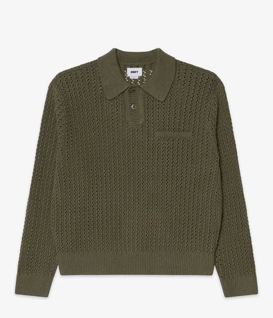 Duane Polo Sweater - Olive
