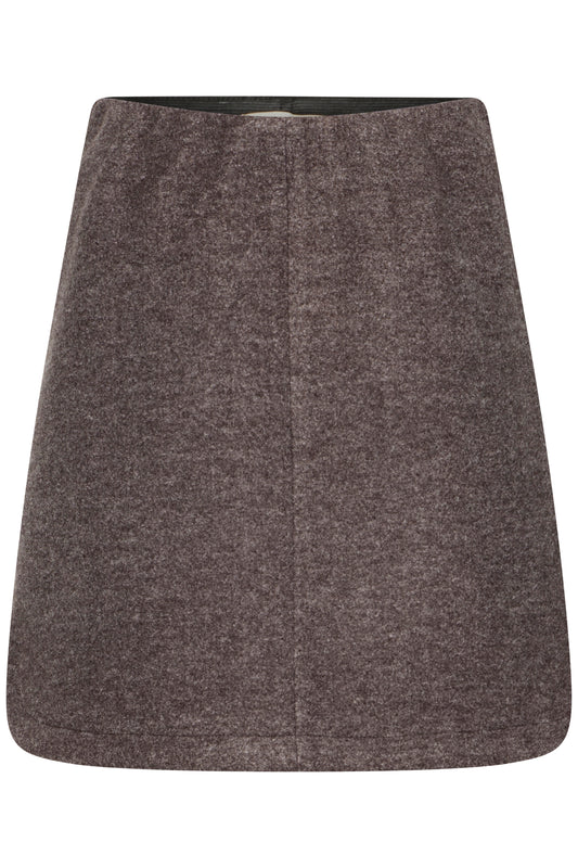 IHWOOLY Skirt - Coffe Bean Melange
