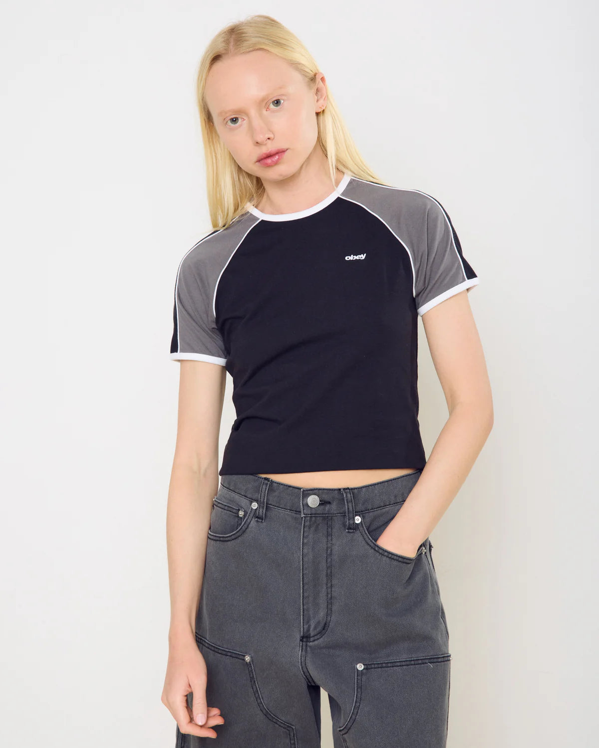 Replay Raglan SS - Digital Black