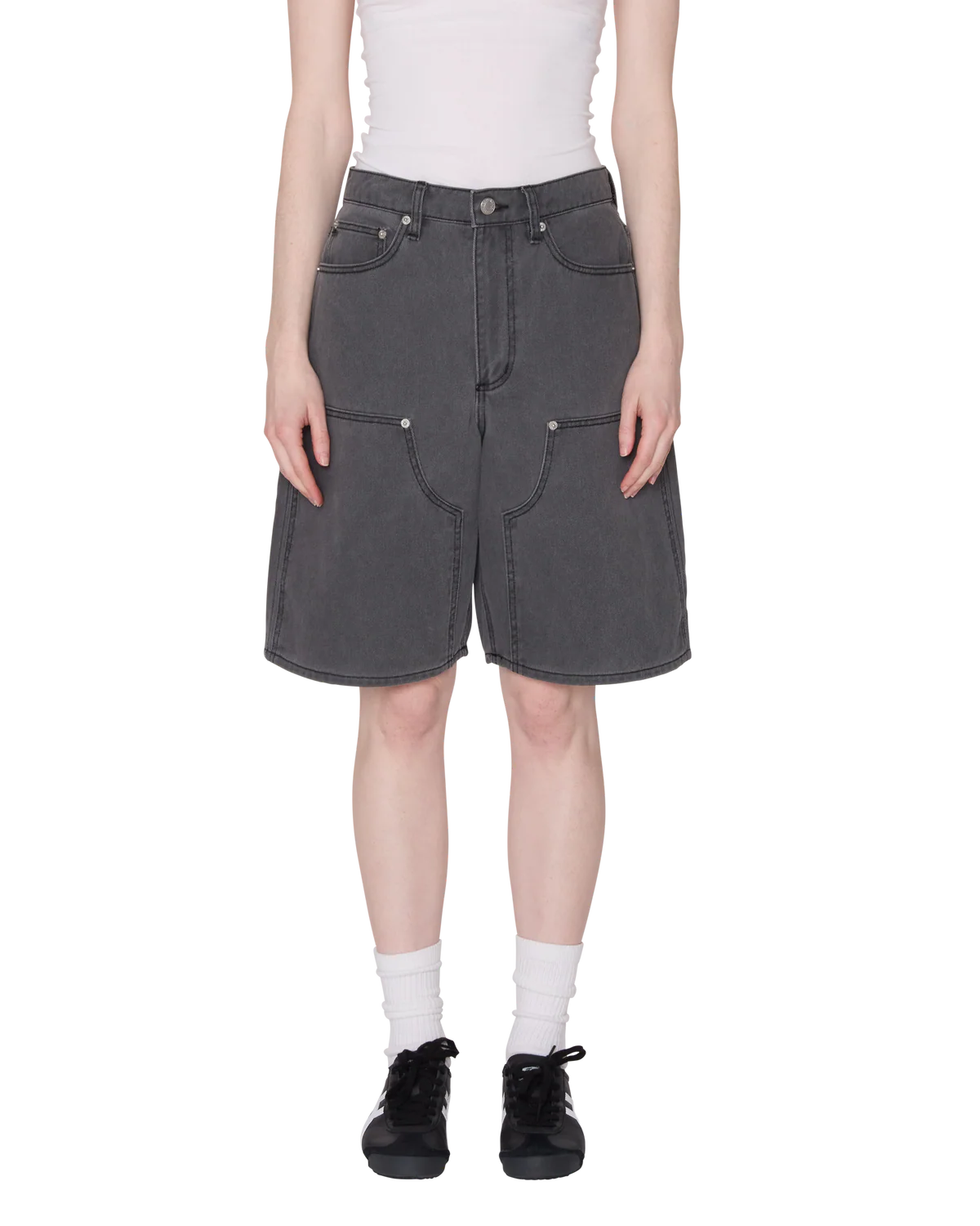 Shift Panel Short - Charcoal Faded Wash