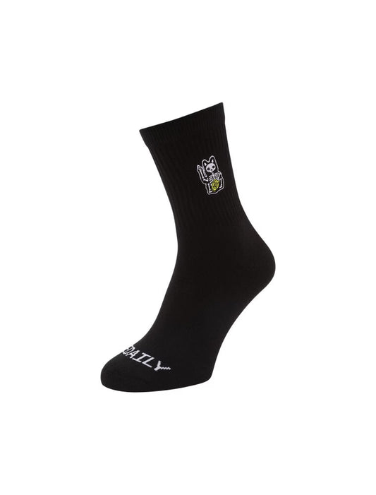 Hallow Cat Socks - BLACK