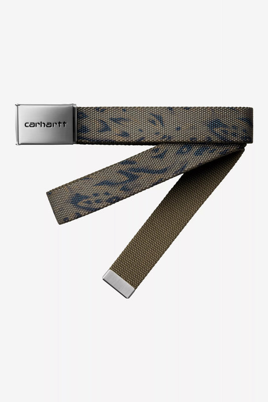Clip Belt Chrome DUCK FEATHER PRINT