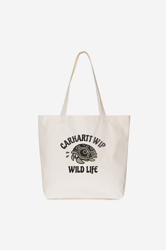 Canvas Graphic Tote -Wild Life Print, Natural