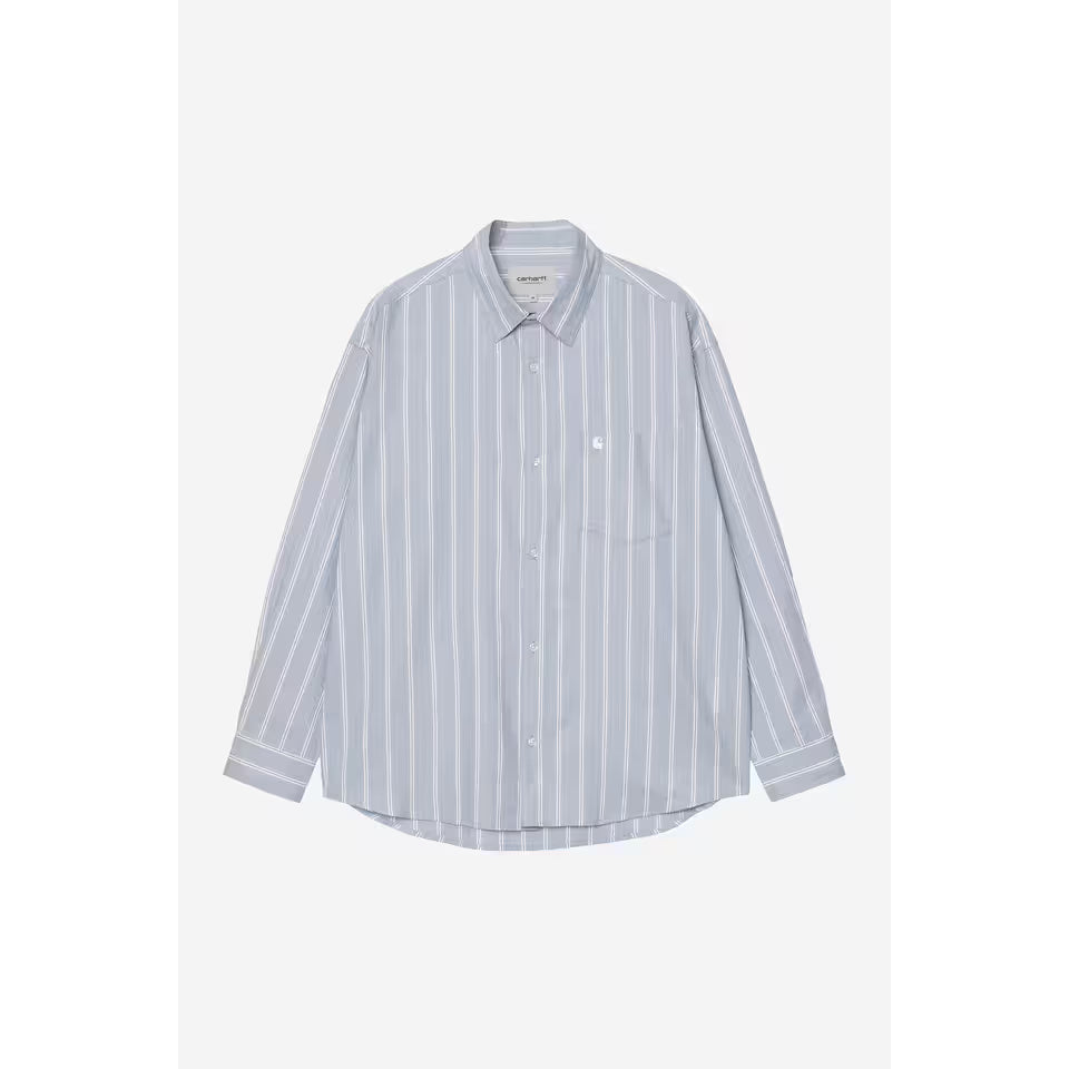 L/S Beale Shirt - Gentle Blue / White