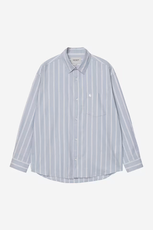 L/S Beale Shirt - Gentle Blue / White