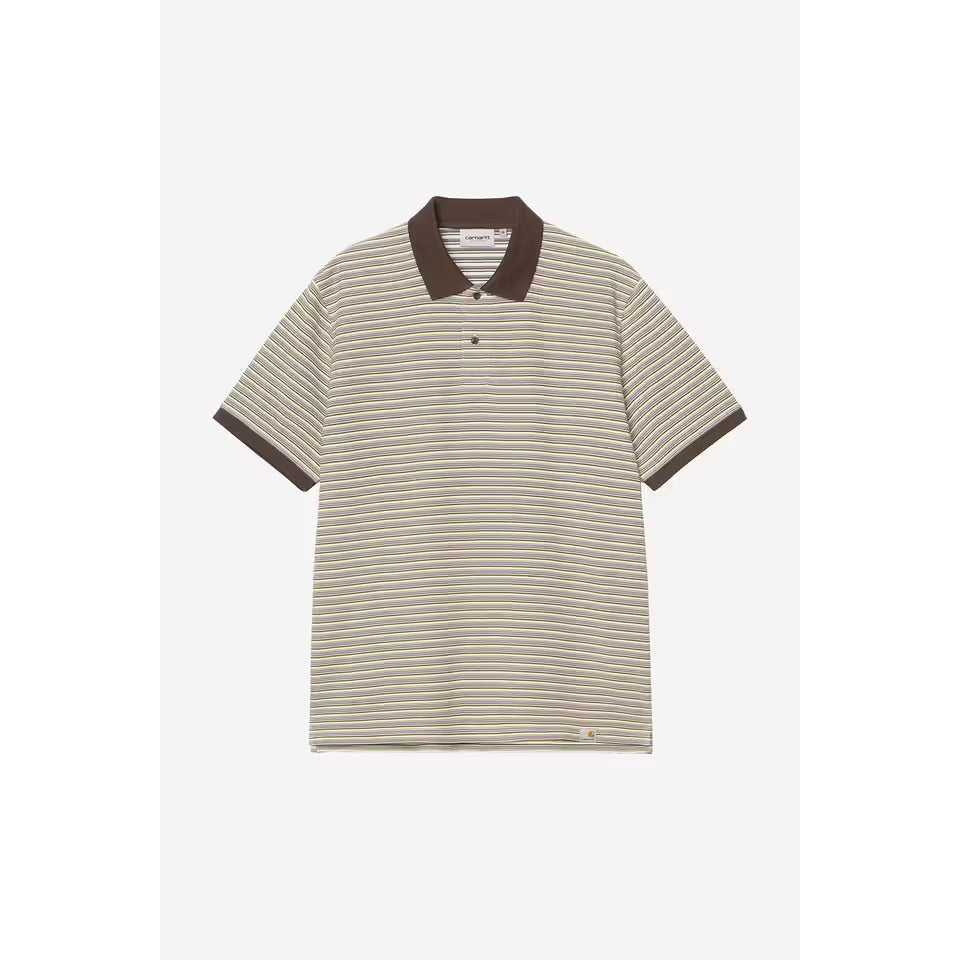 S/S Dion Polo - Dion Stripe, Wax