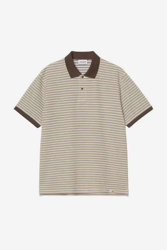 S/S Dion Polo - Dion Stripe, Wax