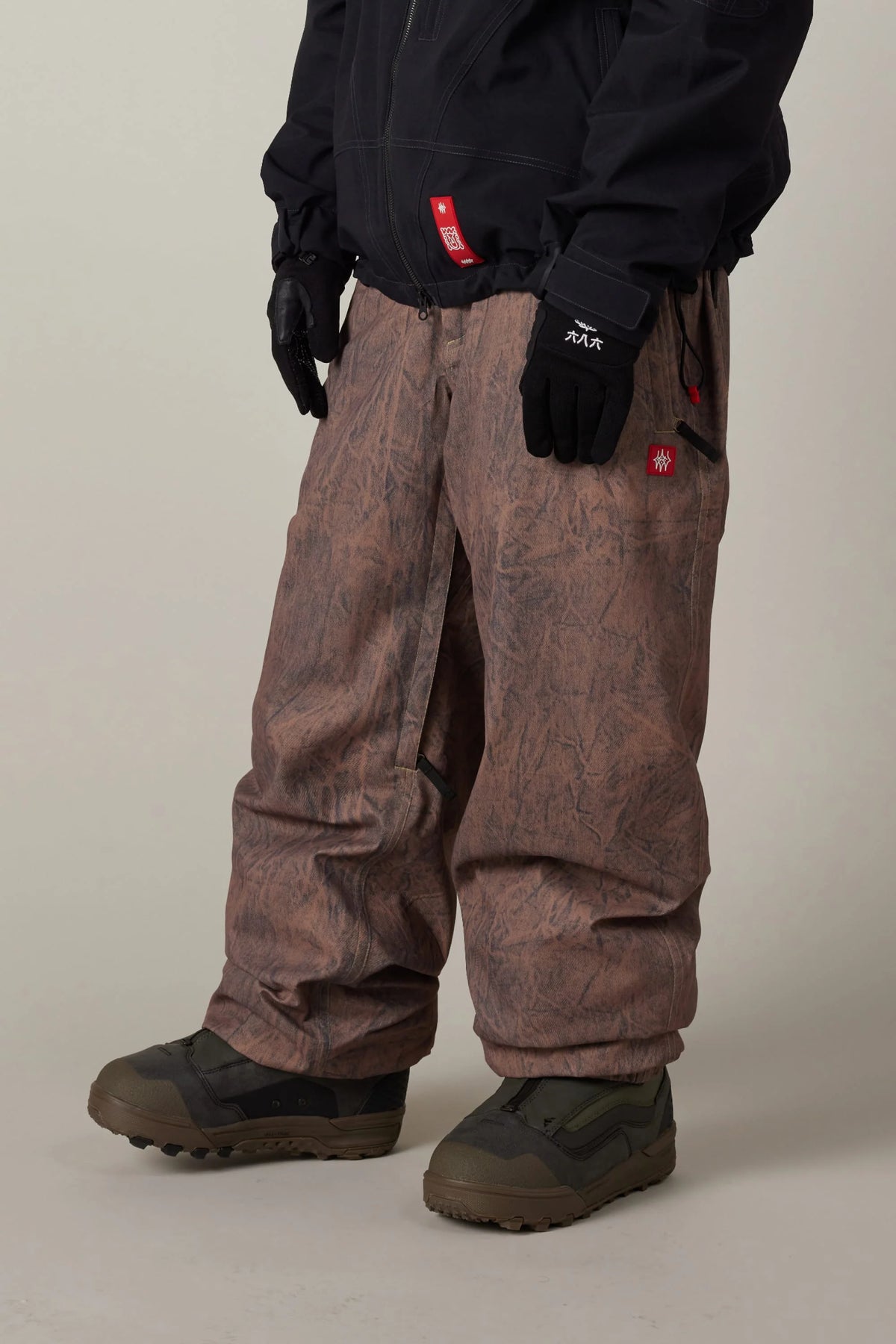 686 DOJO  SHELL PANT BROWN CRINKLE WASH
