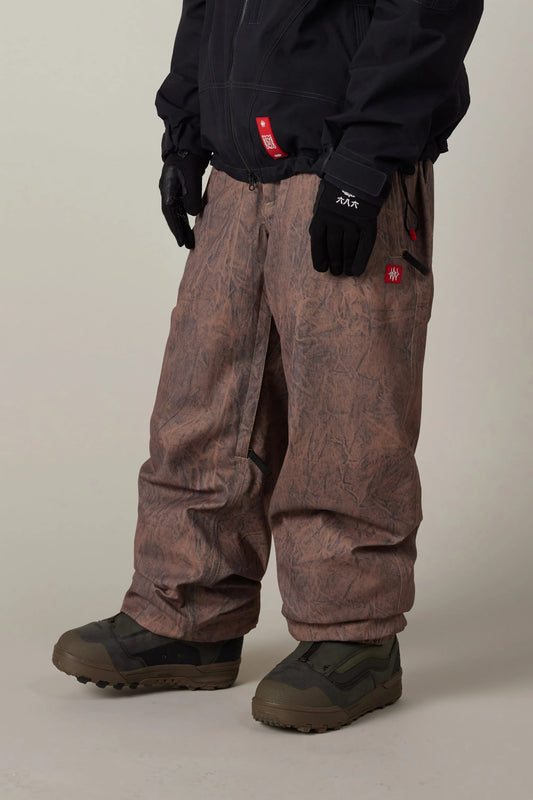 686 DOJO  SHELL PANT BROWN CRINKLE WASH