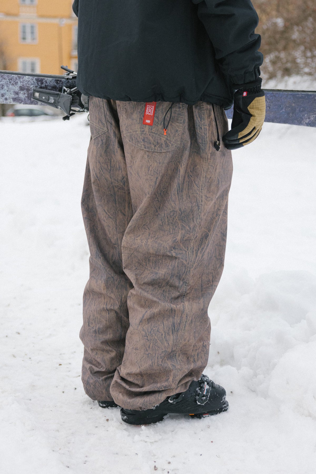 686 DOJO  SHELL PANT BROWN CRINKLE WASH