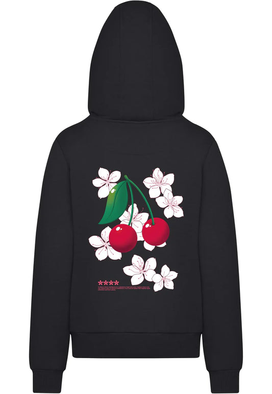 Cherry Blossom Ladies Fluffy Hoody