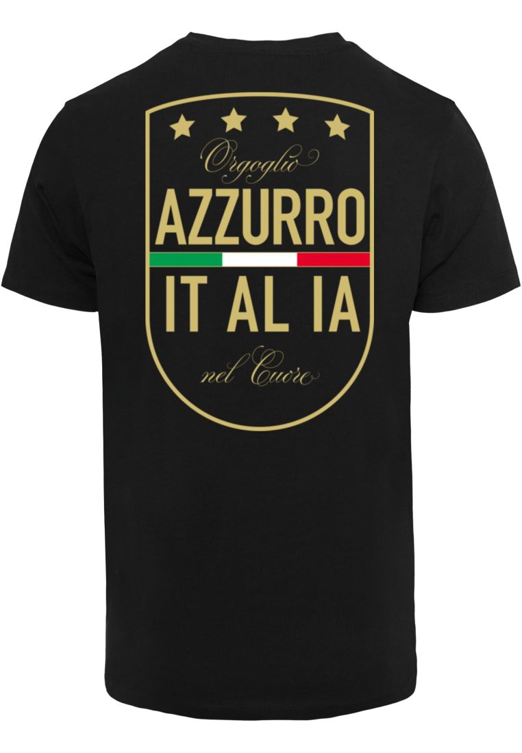 Azurro Italia Crest Tee - Black