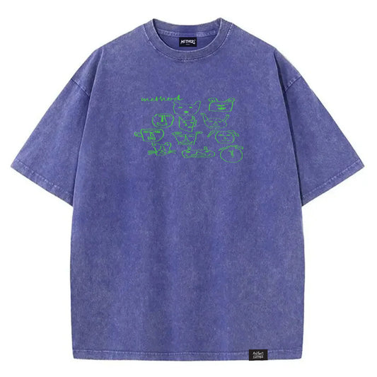Method x Arthur Longo T-Shirt WASHED BLUE