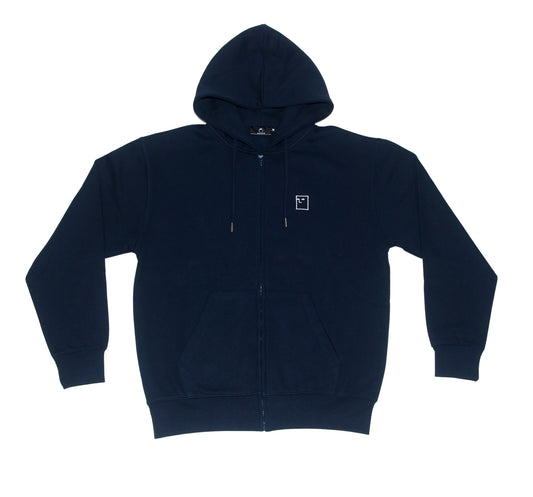 Blockhead Hoodie Full Zip * NAVY