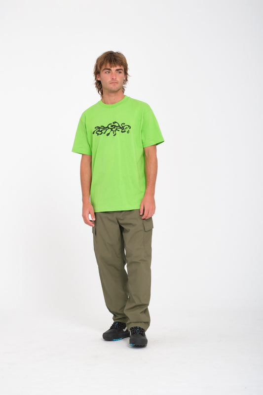Billow Tapered Elastic Waist Cargo - Wintermoss