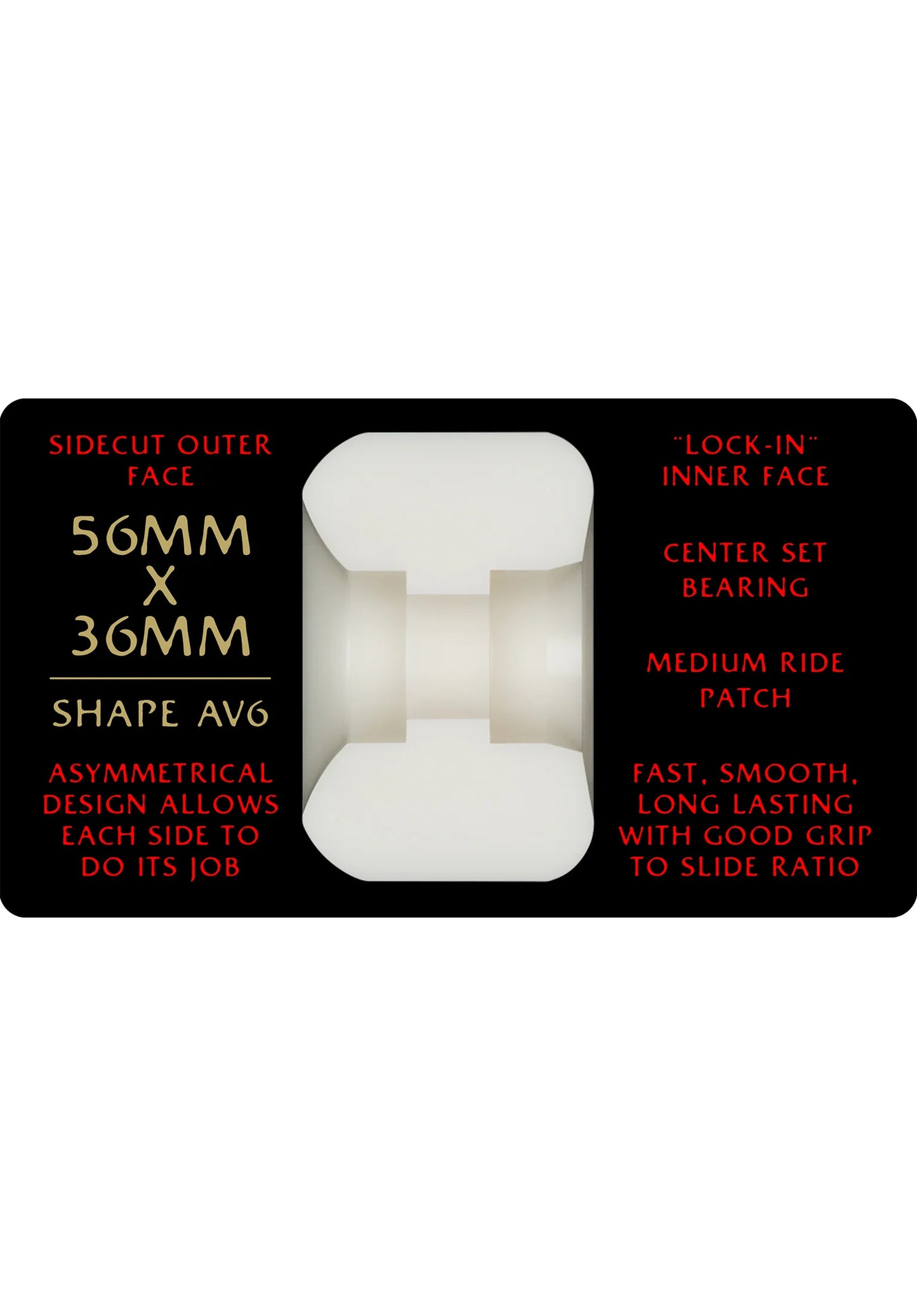 Nano Rat 93A AV6 Asymmetrical Medium Ride - 54mm