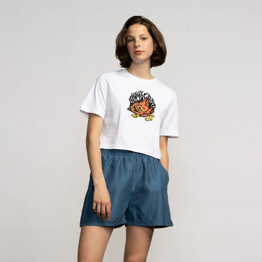 Delfino Devil Mask Front T-Shirt - white