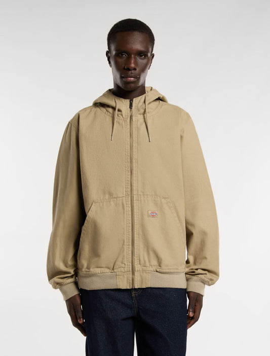 Duck Canvas Unlined Hooded Jacke - Sand