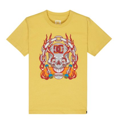 Burning Skull - yellow