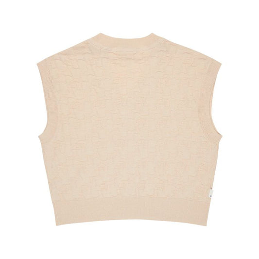 Textured Vest - Oat Milk