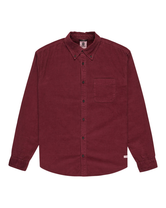 Button Down regular Corduroy - Zinfandel
