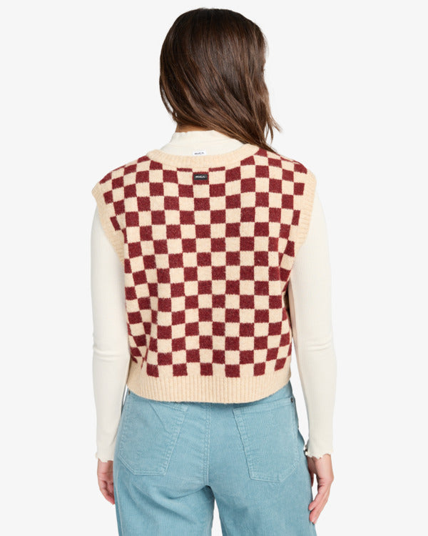Check In Sweater Vest WHE Wheat
