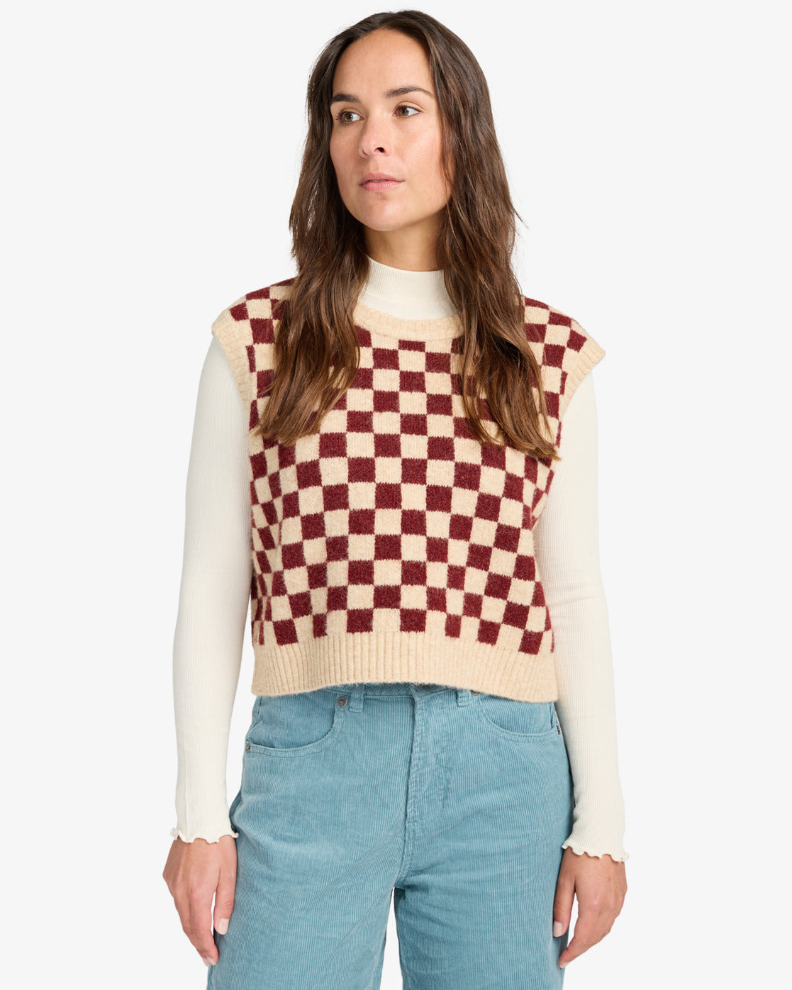 Check In Sweater Vest WHE Wheat