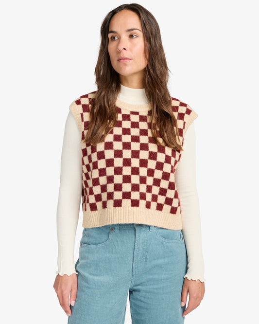 Check In Sweater Vest WHE Wheat
