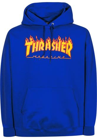 Thrasher Flame Hoodie - Royal