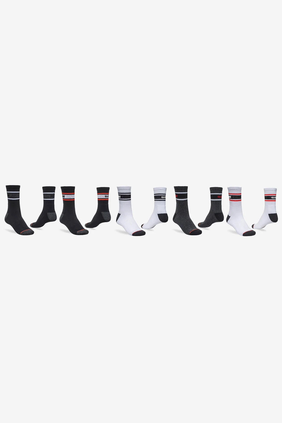 Triple Stripe Crew Sock 5pack
