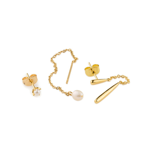 Lindy - Chain Earrings Set * GOLD