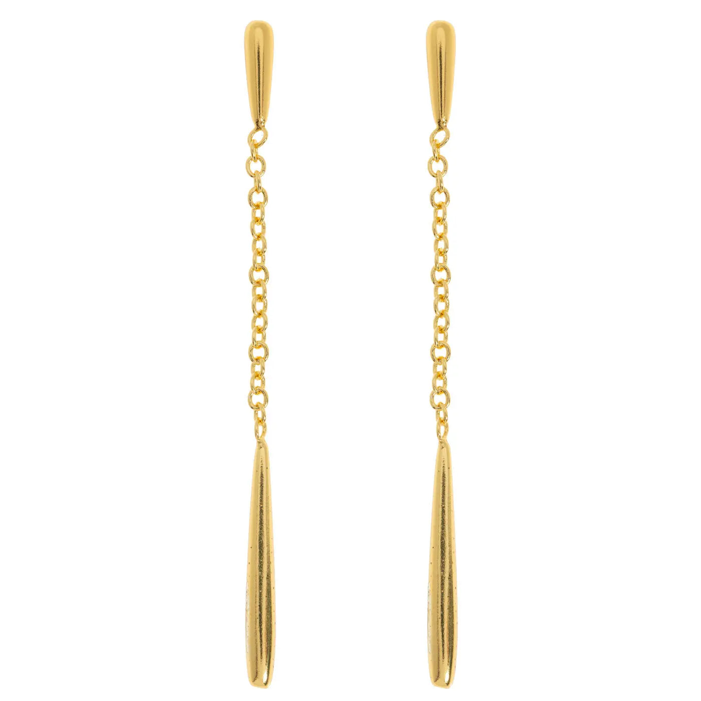 Nim - Dangling Drop Chain Stud Earrings * GOLD