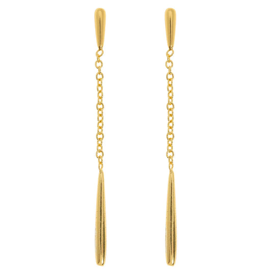 Nim - Dangling Drop Chain Stud Earrings * GOLD