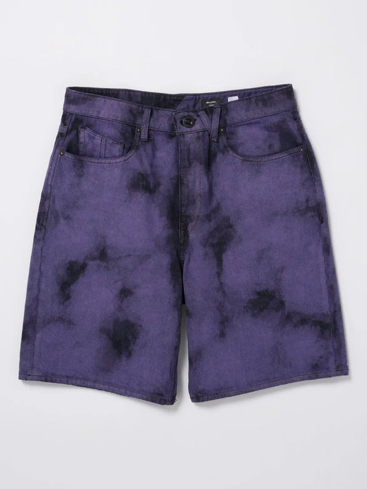 Billow Denim Shorts - Deep Purple
