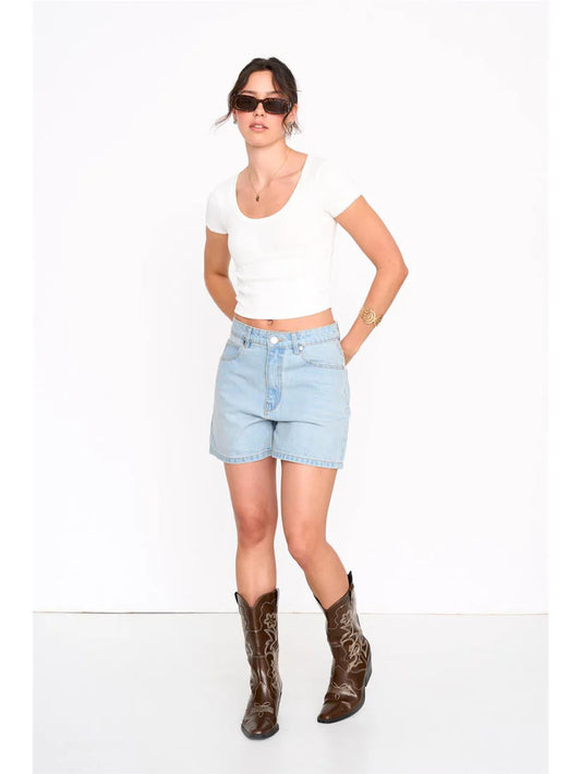 Denim Shorts - Light Blue