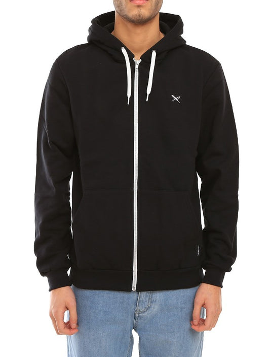 Mini Flag 2 Zip Hood - black