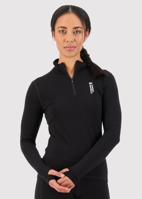 Womens Cascade 1/4 Zip - black